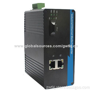 Industrial Ethernet Media Converter, 2-port 10/100Base-T(x)+1-port 100Base-FX,DIN-Rail/Wall Mounting